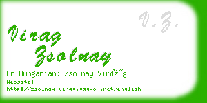 virag zsolnay business card